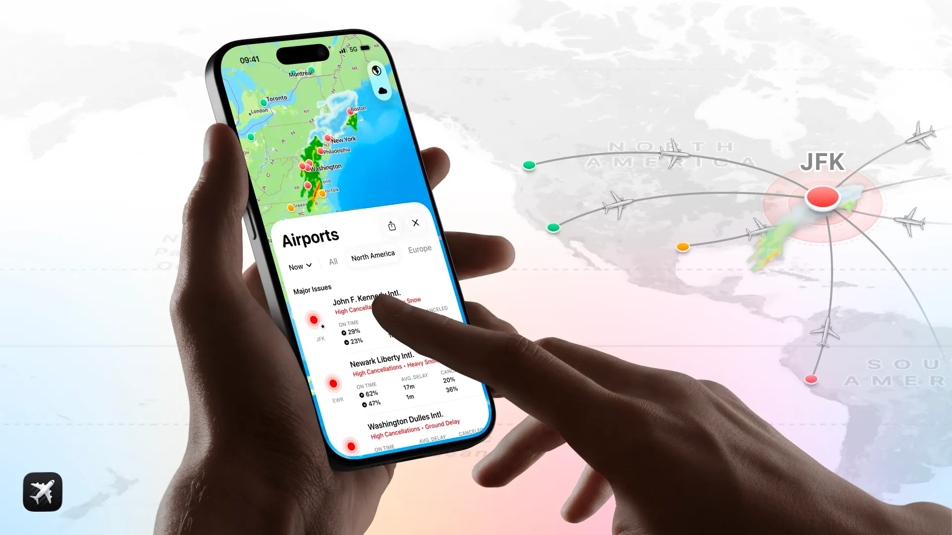 Нове оновлення Flighty надає сповіщення в реальному часі про порушення в роботі аеропортів