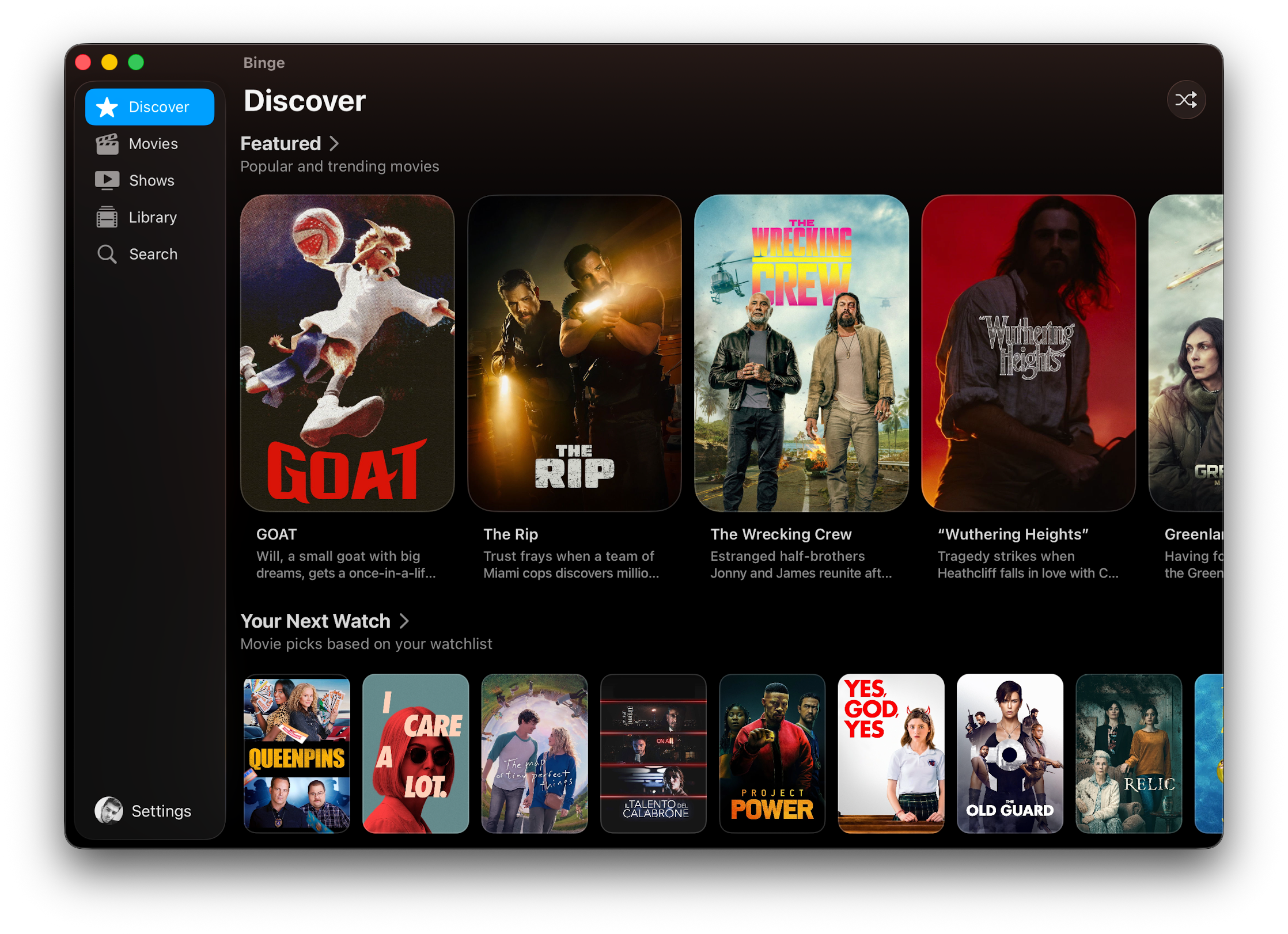 Binge — це додаток для відстеження фільмів, який попереджає про несподівані страшні моменти в реальному часі